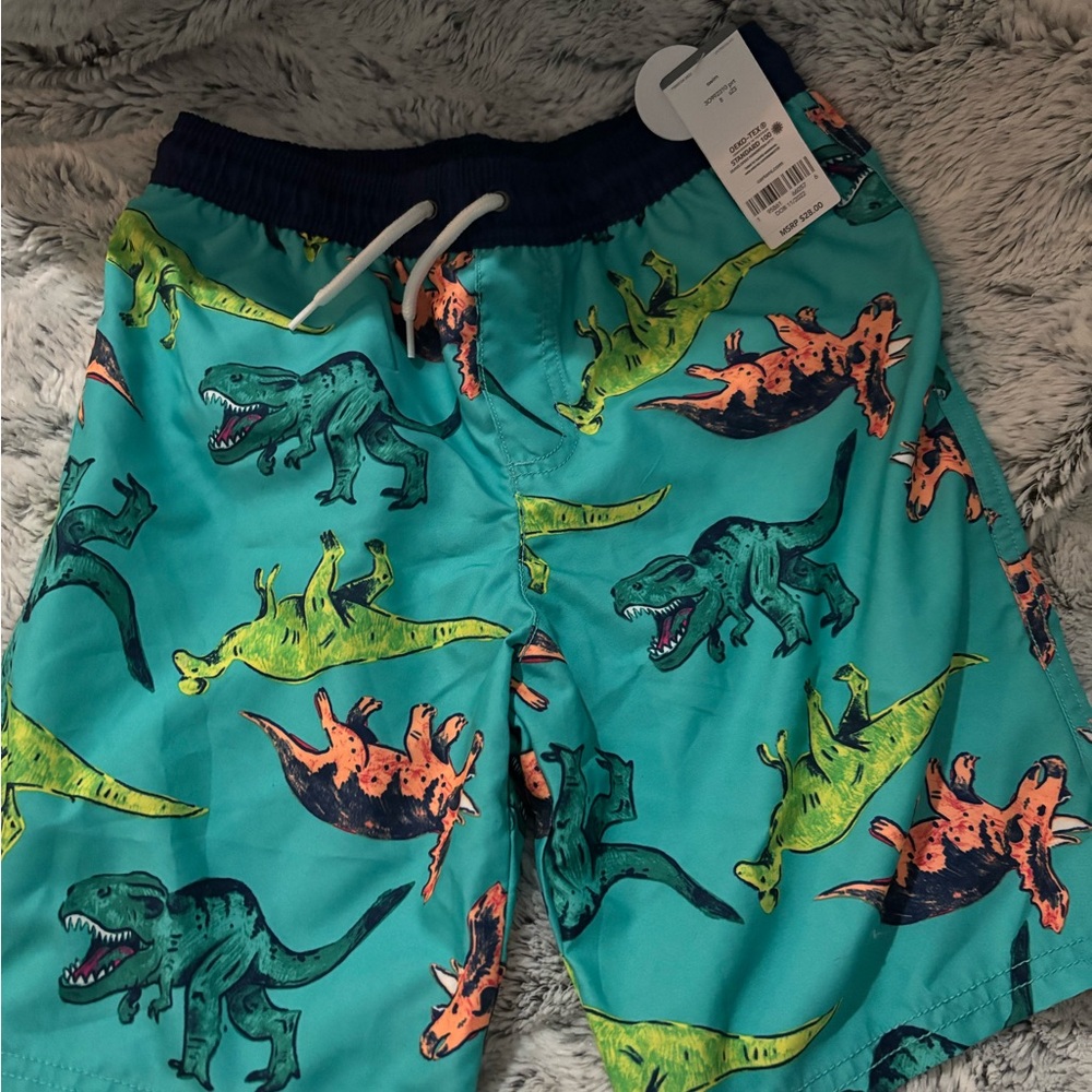Carter's Teal Dinosaur Print Kids Shorts